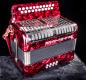 Weltmeister 2 row 3 voice D/G melodeon in Red